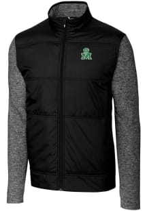 Cutter and Buck Marshall Thundering Herd Mens Black Stealth Hybrid Quilted Medium Weight Jacket