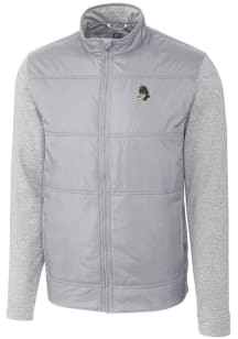 Cutter and Buck Michigan State Spartans Mens Grey Stealth Hybrid Quilted Medium Weight Jacket