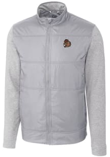 Cutter and Buck Oregon State Beavers Mens Grey Stealth Hybrid Quilted Medium Weight Jacket