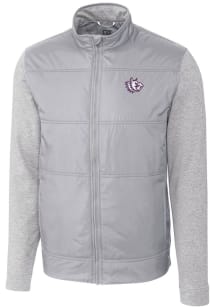Cutter and Buck TCU Horned Frogs Mens Grey Stealth Hybrid Quilted Medium Weight Jacket
