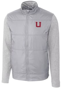 Cutter and Buck Utah Utes Mens Grey Stealth Hybrid Quilted Medium Weight Jacket