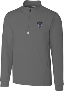Cutter and Buck Howard Bison Mens Grey Traverse Stretch Big and Tall 1/4 Zip Pullover