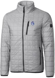 Cutter and Buck Fresno State Bulldogs Mens Grey Rainier PrimaLoft Puffer Filled Jacket