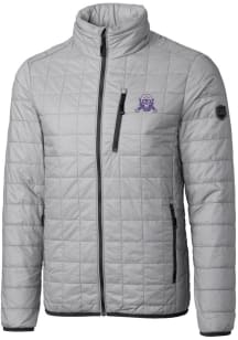 Cutter and Buck Northwestern Wildcats Mens Grey Rainier PrimaLoft Puffer Filled Jacket