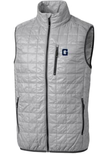 Cutter and Buck Georgetown Hoyas Mens Grey Rainier PrimaLoft Puffer Sleeveless Jacket