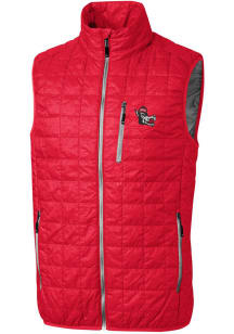 Cutter and Buck NC State Wolfpack Mens Red Rainier PrimaLoft Puffer Sleeveless Jacket