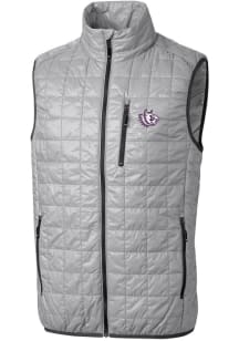 Cutter and Buck TCU Horned Frogs Mens Grey Rainier PrimaLoft Puffer Sleeveless Jacket