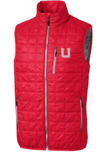 Cutter and Buck Utah Utes Mens Red Rainier PrimaLoft Puffer Sleeveless Jacket