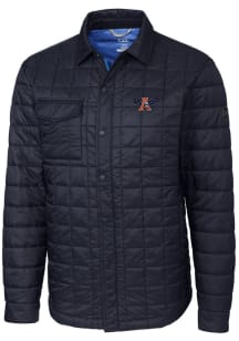 Cutter and Buck Auburn Tigers Mens Navy Blue Rainier PrimaLoft Quilted Outerwear Lined Jacket