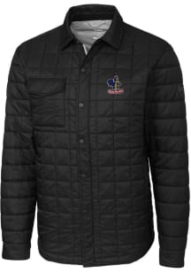 Cutter and Buck Delaware Fightin' Blue Hens Mens Black Rainier PrimaLoft Quilted Outerwear Lined..