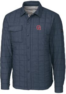 Cutter and Buck Gonzaga Bulldogs Mens Grey Rainier PrimaLoft Quilted Outerwear Lined Jacket