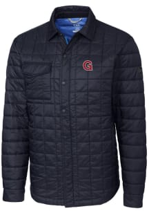 Cutter and Buck Gonzaga Bulldogs Mens Navy Blue Rainier PrimaLoft Quilted Outerwear Lined Jacket