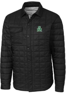 Cutter and Buck Marshall Thundering Herd Mens Black Rainier PrimaLoft Quilted Outerwear Lined Ja..