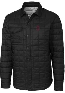 Cutter and Buck Southern Illinois Salukis Mens Black Rainier PrimaLoft Quilted Outerwear Lined J..