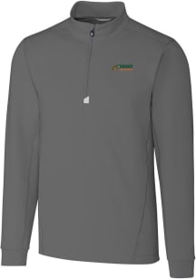 Cutter and Buck Florida A&amp;M Rattlers Mens Grey Traverse Stretch Big and Tall 1/4 Zip Pullover