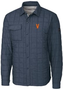 Cutter and Buck Virginia Cavaliers Mens Grey Rainier PrimaLoft Quilted Outerwear Lined Jacket
