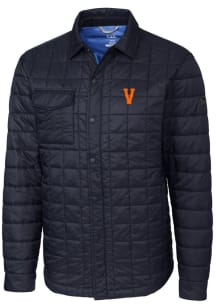 Cutter and Buck Virginia Cavaliers Mens Navy Blue Vault Rainier PrimaLoft Outerwear Lined Jacket