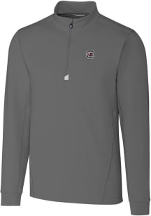 Cutter and Buck South Carolina Gamecocks Mens Grey Traverse Stretch Big and Tall 1/4 Zip Pullove..
