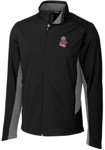 Cutter and Buck Washington State Cougars Mens Black Navigate Softshell Light Weight Jacket