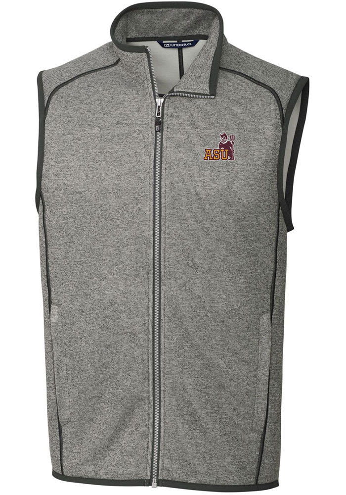 Cutter and Buck Arizona State Sun Devils Mens GREY Mainsail Vest