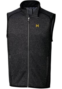 Cutter and Buck Michigan Wolverines Mens Charcoal Mainsail Sleeveless Jacket