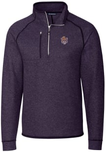Cutter and Buck LSU Tigers Mens Purple Mainsail Long Sleeve 1/4 Zip Pullover
