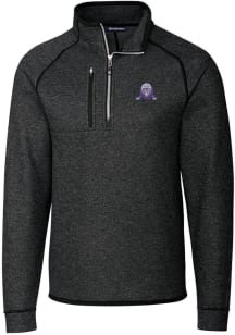 Cutter and Buck Northwestern Wildcats Mens Charcoal Mainsail Long Sleeve 1/4 Zip Pullover