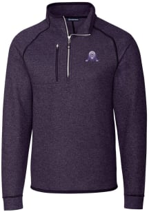 Cutter and Buck Northwestern Wildcats Mens Purple Vault Mainsail Long Sleeve 1/4 Zip Pullover