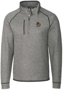 Cutter and Buck Oregon State Beavers Mens Grey Mainsail Long Sleeve 1/4 Zip Pullover