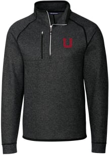 Cutter and Buck Utah Utes Mens Charcoal Mainsail Long Sleeve 1/4 Zip Pullover