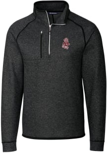 Cutter and Buck Washington State Cougars Mens Charcoal Mainsail Long Sleeve 1/4 Zip Pullover
