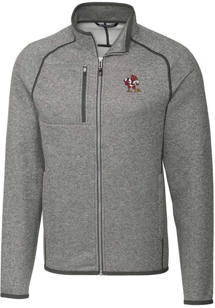 Men's Cutter & Buck Oatmeal Louisville Cardinals Alumni Logo