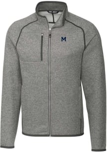 Cutter and Buck Michigan Wolverines Mens Grey Mainsail Medium Weight Jacket
