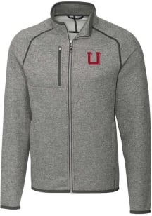 Cutter and Buck Utah Utes Mens Grey Mainsail Medium Weight Jacket