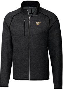 Cutter and Buck West Virginia Mountaineers Mens Charcoal Mainsail Medium Weight Jacket