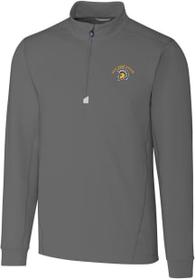 Cutter and Buck San Jose State Spartans Mens Grey Traverse Stretch Big and Tall 1/4 Zip Pullover