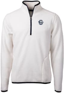 Cutter and Buck Penn State Nittany Lions Mens White Cascade Eco Sherpa Fleece Long Sleeve 1/4 Zi..