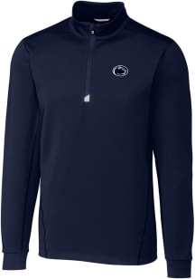 Mens Penn State Nittany Lions Navy Blue Cutter and Buck Traverse Stretch 1/4 Zip Pullover