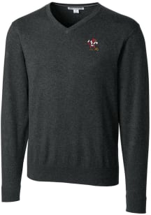 Cutter and Buck Louisville Cardinals Mens Grey Vault Lakemont Long Sleeve Sweater