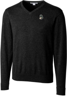 Mens Michigan State Spartans Black Cutter and Buck Vault Lakemont Long Sleeve Sweater