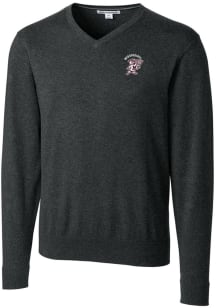 Cutter and Buck Mississippi State Bulldogs Mens Charcoal Lakemont Long Sleeve Sweater