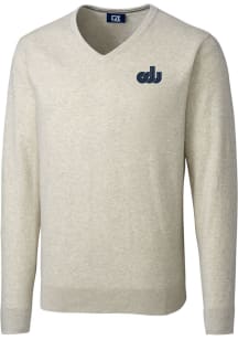 Cutter and Buck Old Dominion Monarchs Mens Oatmeal Lakemont Long Sleeve Sweater