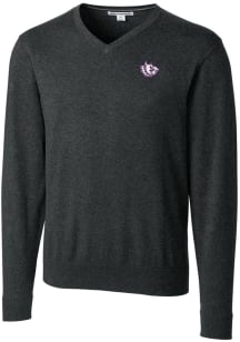 Cutter and Buck TCU Horned Frogs Mens Charcoal Lakemont Long Sleeve Sweater