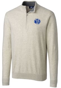 Cutter and Buck Air Force Falcons Mens Oatmeal Lakemont Long Sleeve 1/4 Zip Pullover
