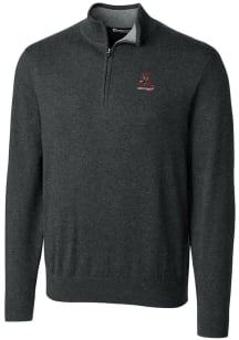 Cutter and Buck Alabama Crimson Tide Mens Charcoal Lakemont Long Sleeve 1/4 Zip Pullover