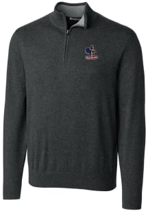 Cutter and Buck Delaware Fightin' Blue Hens Mens Charcoal Lakemont Long Sleeve 1/4 Zip Pullover