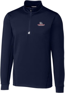 Cutter and Buck Gonzaga Bulldogs Mens Navy Blue Traverse Stretch Big and Tall 1/4 Zip Pullover