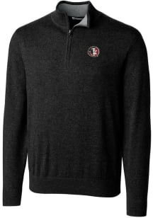 Cutter and Buck Florida State Seminoles Mens Black Lakemont Long Sleeve 1/4 Zip Pullover