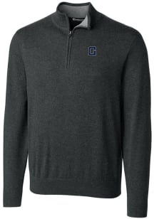 Cutter and Buck Georgetown Hoyas Mens Charcoal Lakemont Long Sleeve 1/4 Zip Pullover