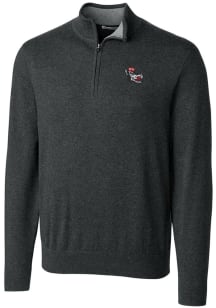 Cutter and Buck NC State Wolfpack Mens Charcoal Lakemont Long Sleeve 1/4 Zip Pullover